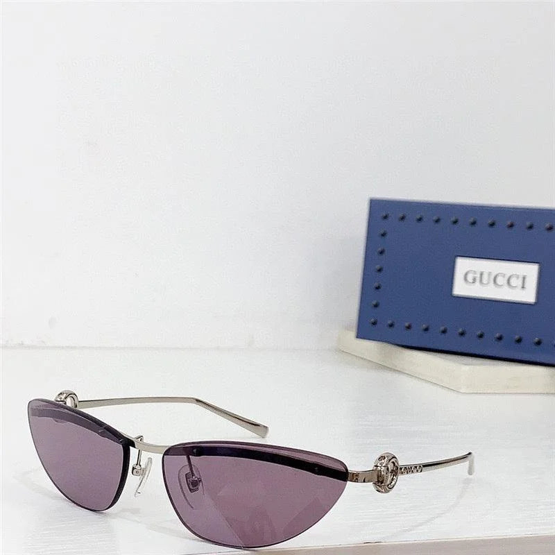 GUCCI Rectangular Frame 2024 in metal frame New Season GG1701 Sunglasses