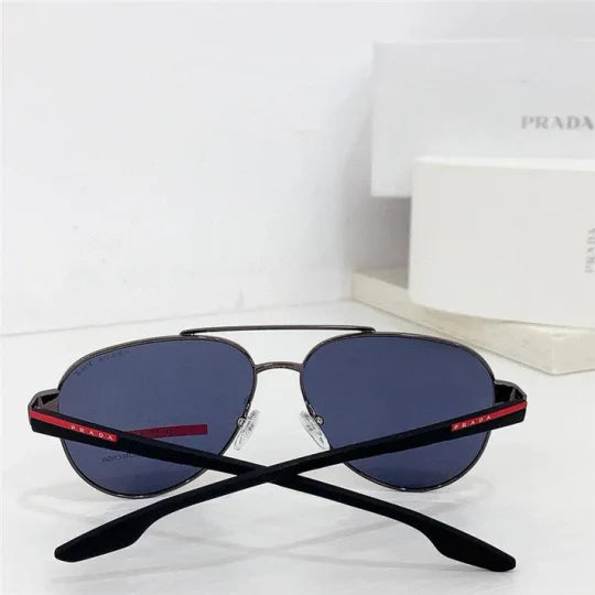 PRADA SPS54T 1AB5Z1 58 Polarized Men's Pilot Sunglasses