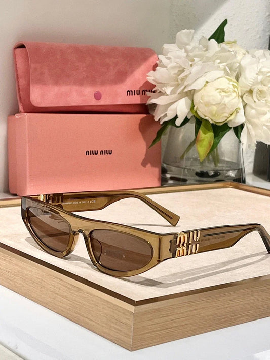 Miu Miu Glimpse oval-frame Acetate - 54 -07ZS Women's Sunglasses