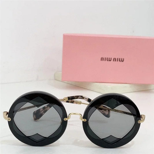 Miu Miu Sunglasses MU 01SS Gold-Black Frame Women's Sunglasses